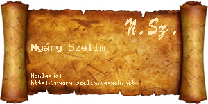 Nyáry Szelim névjegykártya
